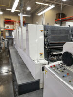 Used 2004 Akiyama Bestech BT628+C six color coater press for sale with Trinity Printing Machinery USA